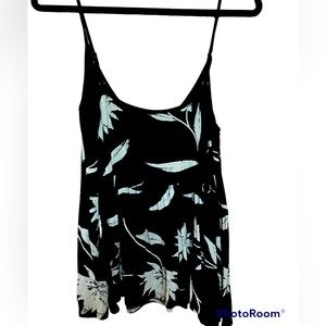 Z Supply Tiki Tropical Palm Adjustable Spaghetti Strap Size M